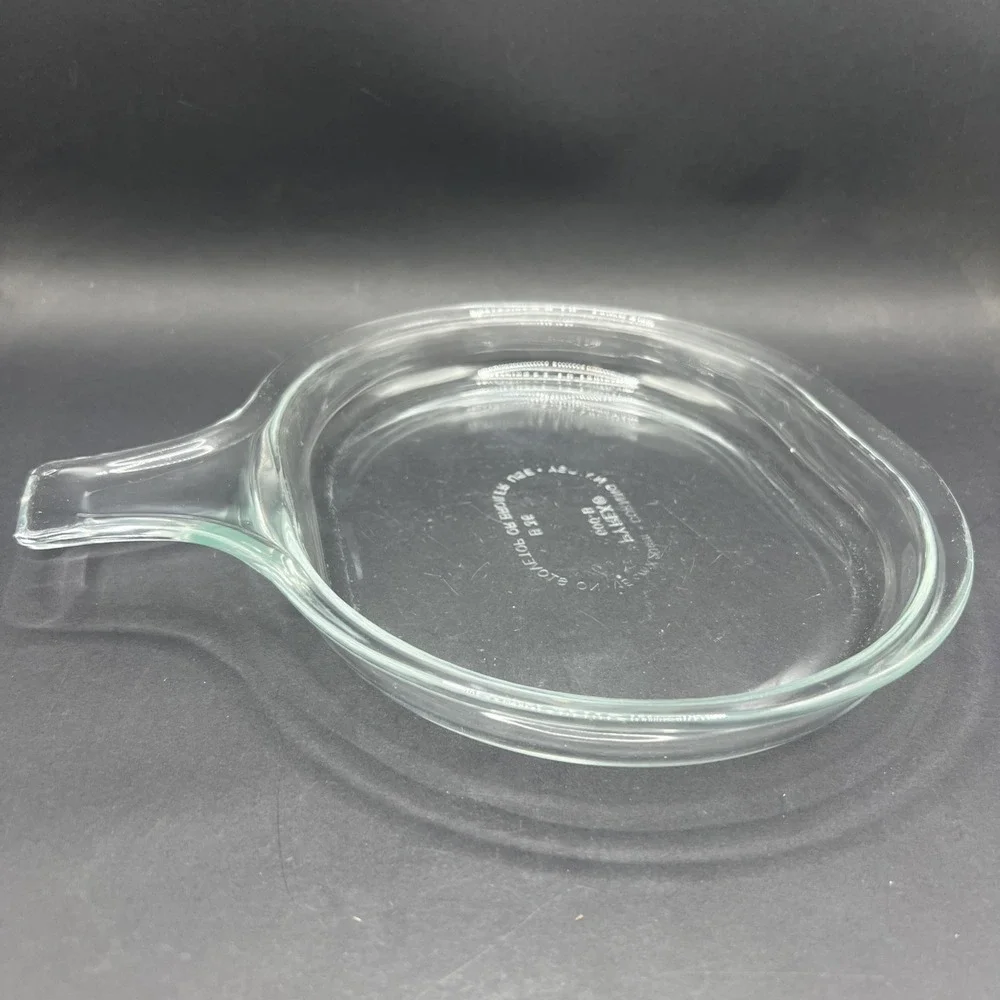 PYREX CORNING 600-B‎ Clear Glass Microwave & Oven Single Serve Dish Grab-it Dish